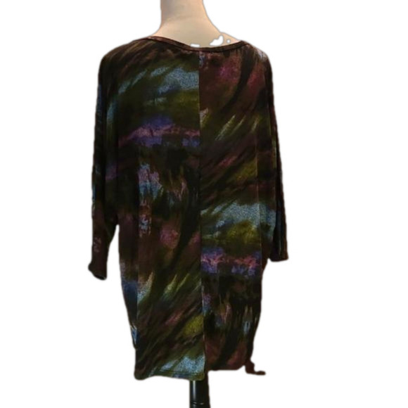 Ultra Teeze Women size 2X Top Dolman sleeves Multicolored - Picture 3 of 9
